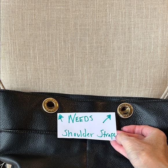 Michael Kors Black Tote with Gold Accents - Picture 2 of 16